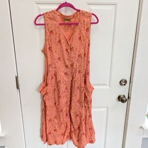 April Cornell Button Down Floral Prairie Dress